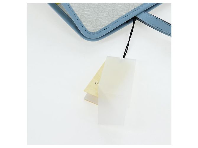 GUCCI GG Supreme Children's PVC Peter Rabbit White Blue 605614 Auth 196593SAM Light blue - view 9