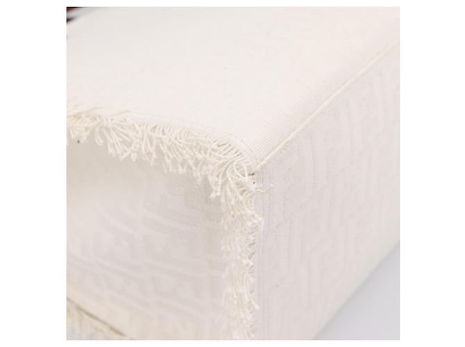 Borsa a mano FENDI Zucca Canvas 2way White Silver Auth ka5858M Argento Bianco - vista 18