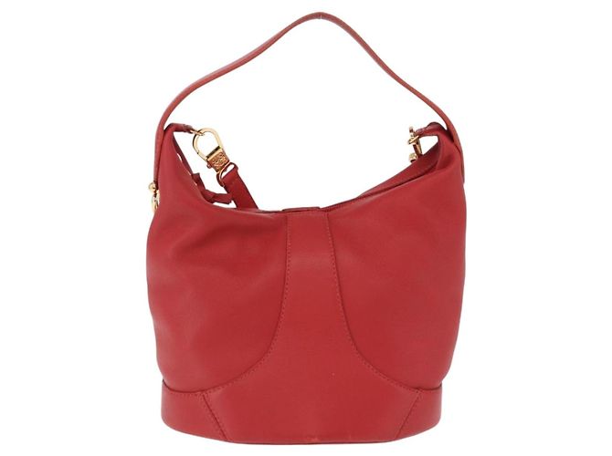 Borsa a mano LOEWE in pelle 2way rossa e oro autentica 195246A Rosso D'oro - vista 13