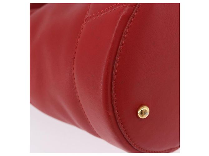 Borsa a mano LOEWE in pelle 2way rossa e oro autentica 195246A Rosso D'oro - vista 16