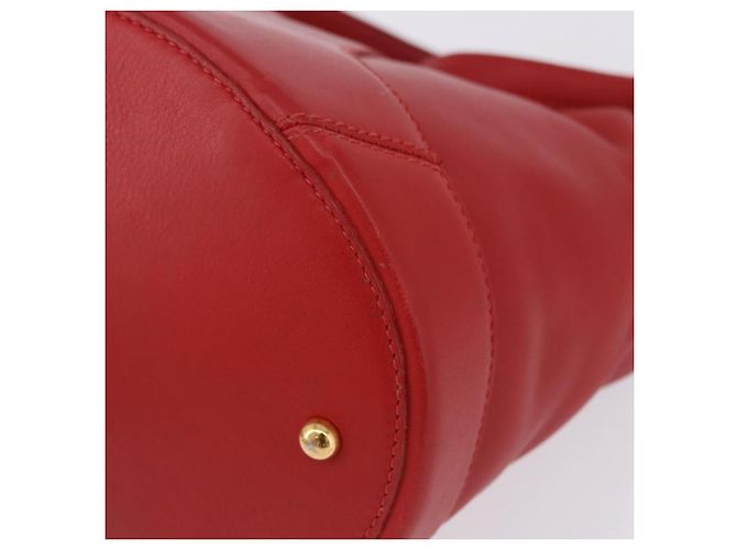 Borsa a mano LOEWE in pelle 2way rossa e oro autentica 195246A Rosso D'oro - vista 19