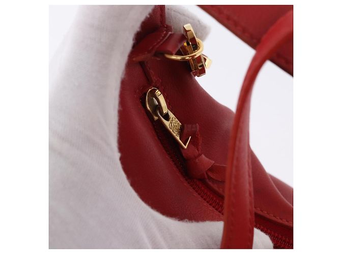 Borsa a mano LOEWE in pelle 2way rossa e oro autentica 195246A Rosso D'oro - vista 22