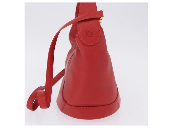 Borsa a mano LOEWE in pelle 2way rossa e oro autentica 195246A Rosso D'oro - vista 4