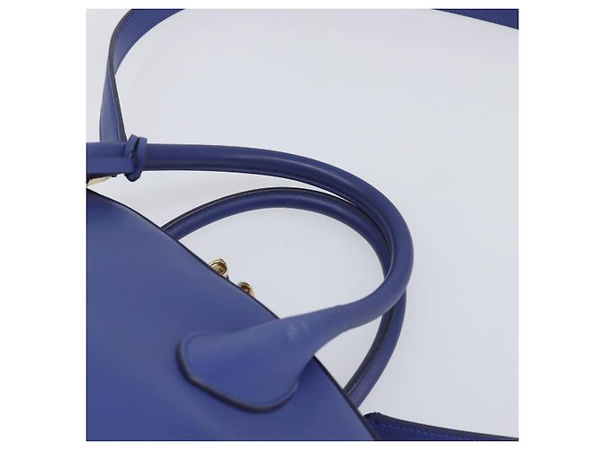 Borsa a mano Salvatore Ferragamo in pelle 2way blu tono oro Auth 200138A - vista 14