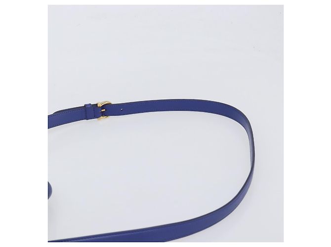 Borsa a mano Salvatore Ferragamo in pelle 2way blu tono oro Auth 200138A - vista 15