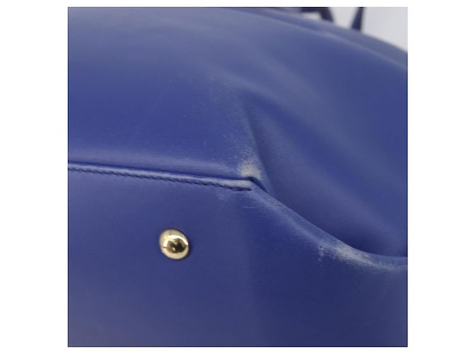 Borsa a mano Salvatore Ferragamo in pelle 2way blu tono oro Auth 200138A - vista 18