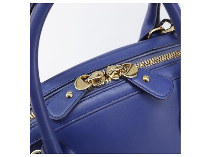 Borsa a mano Salvatore Ferragamo in pelle 2way blu tono oro Auth 200138A - vista 19