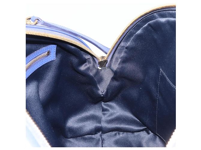 Borsa a mano Salvatore Ferragamo in pelle 2way blu tono oro Auth 200138A - vista 22