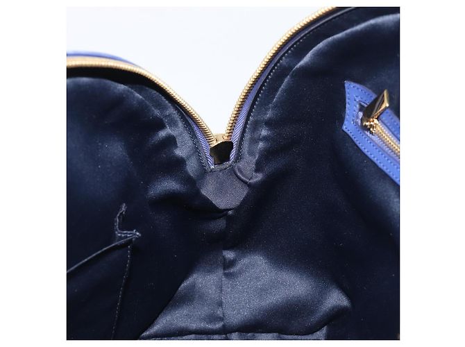 Borsa a mano Salvatore Ferragamo in pelle 2way blu tono oro Auth 200138A - vista 23