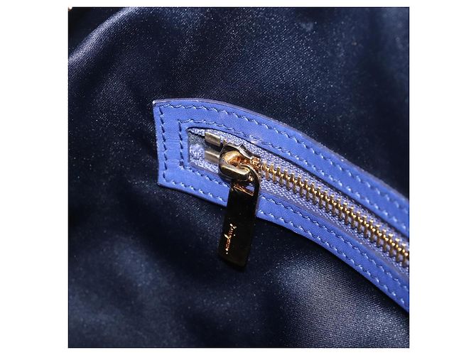 Borsa a mano Salvatore Ferragamo in pelle 2way blu tono oro Auth 200138A - vista 24
