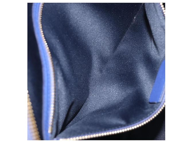 Borsa a mano Salvatore Ferragamo in pelle 2way blu tono oro Auth 200138A - vista 25
