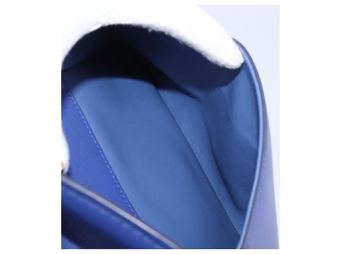 Borsa a mano Salvatore Ferragamo in pelle 2way blu tono oro Auth 200138A - vista 26