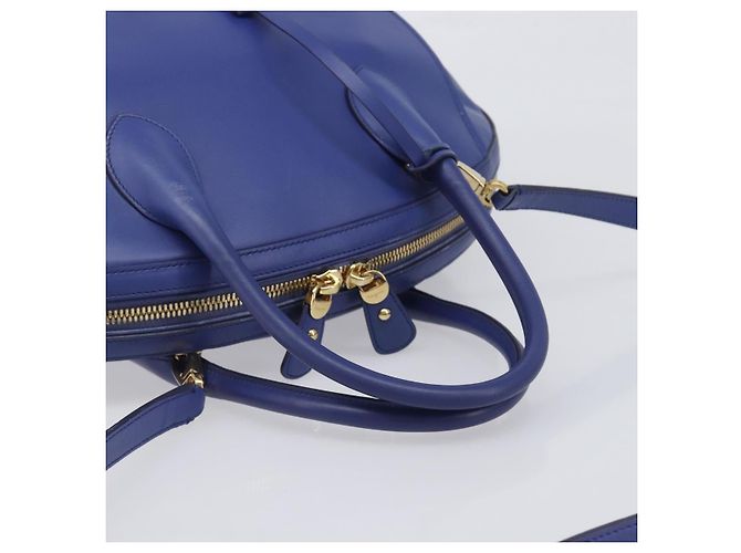 Borsa a mano Salvatore Ferragamo in pelle 2way blu tono oro Auth 200138A - vista 7