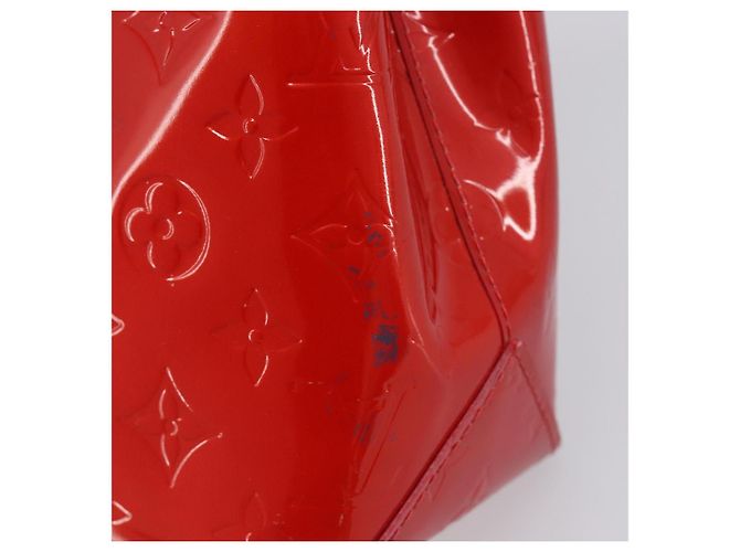 Borsa a mano LOUIS VUITTON Monogram Vernis Reade PM Rouge M91088 LV Auth ep15737A Rosso - vista 10