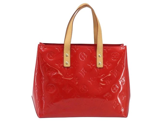 Borsa a mano LOUIS VUITTON Monogram Vernis Reade PM Rouge M91088 LV Auth ep15737A Rosso - vista 13