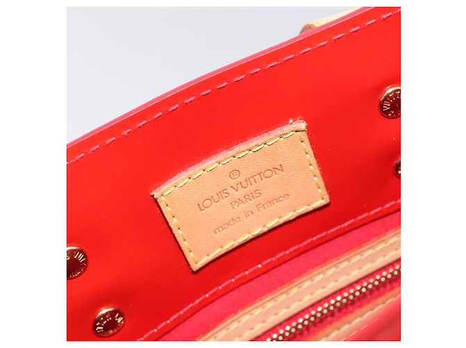 Borsa a mano LOUIS VUITTON Monogram Vernis Reade PM Rouge M91088 LV Auth ep15737A Rosso - vista 18