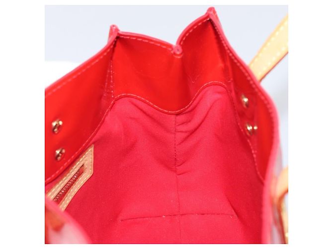 Borsa a mano LOUIS VUITTON Monogram Vernis Reade PM Rouge M91088 LV Auth ep15737A Rosso - vista 19