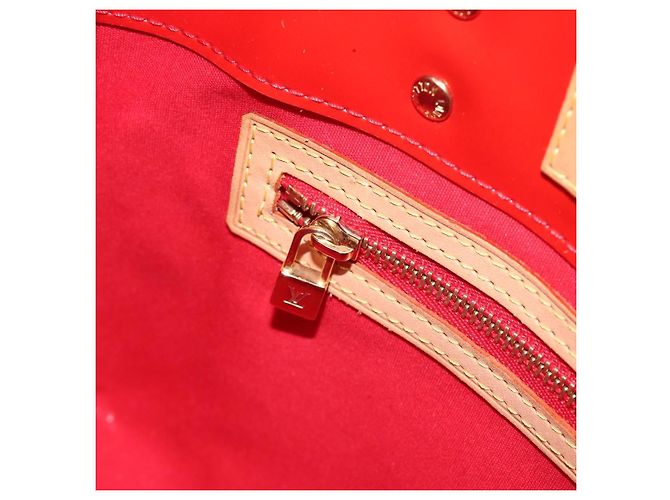 Borsa a mano LOUIS VUITTON Monogram Vernis Reade PM Rouge M91088 LV Auth ep15737A Rosso - vista 21