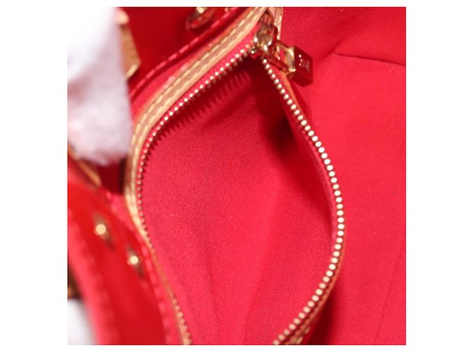 Borsa a mano LOUIS VUITTON Monogram Vernis Reade PM Rouge M91088 LV Auth ep15737A Rosso - vista 22
