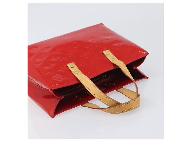 Borsa a mano LOUIS VUITTON Monogram Vernis Reade PM Rouge M91088 LV Auth ep15737A Rosso - vista 6