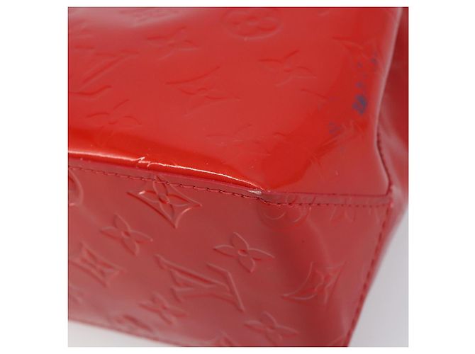Borsa a mano LOUIS VUITTON Monogram Vernis Reade PM Rouge M91088 LV Auth ep15737A Rosso - vista 9