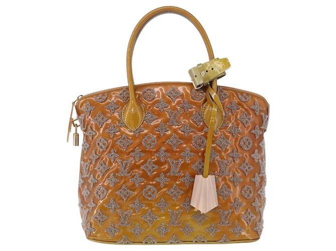 LOUIS VUITTON Monogram Bouclette Lockit Hand Bag Gris M40601 LV Auth 197648A Grigio - vista 13