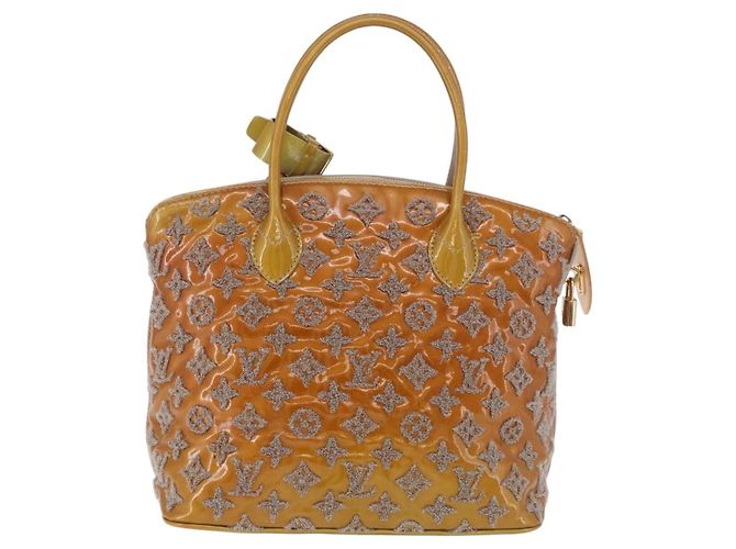 LOUIS VUITTON Monogram Bouclette Lockit Hand Bag Gris M40601 LV Auth 197648A Grigio - vista 2