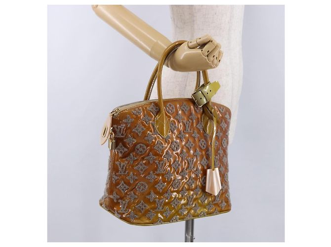 LOUIS VUITTON Monogram Bouclette Lockit Hand Bag Gris M40601 LV Auth 197648A Grigio - vista 28