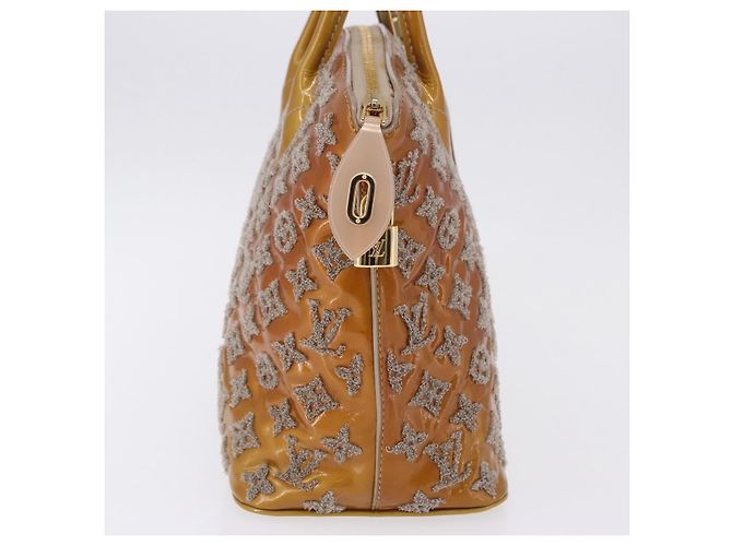 LOUIS VUITTON Monogram Bouclette Lockit Hand Bag Gris M40601 LV Auth 197648A Grigio - vista 4