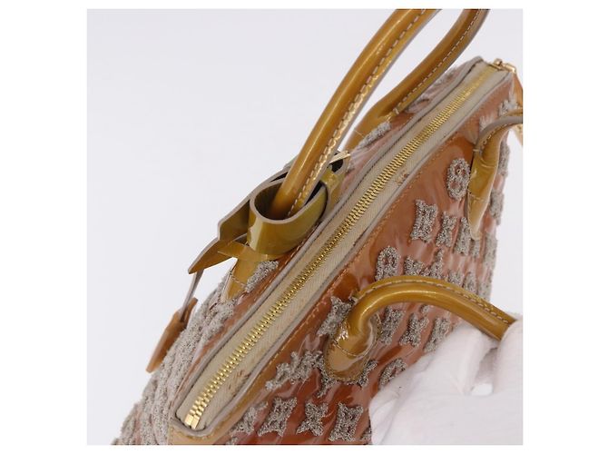 LOUIS VUITTON Monogram Bouclette Lockit Hand Bag Gris M40601 LV Auth 197648A Grigio - vista 6