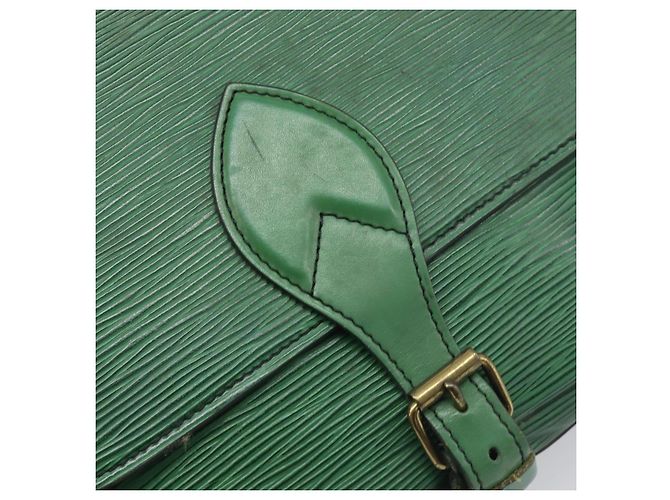 Borsa a tracolla LOUIS VUITTON Epi Cartouchiere MM Verde M52244 LV Auth 198910 - vista 18