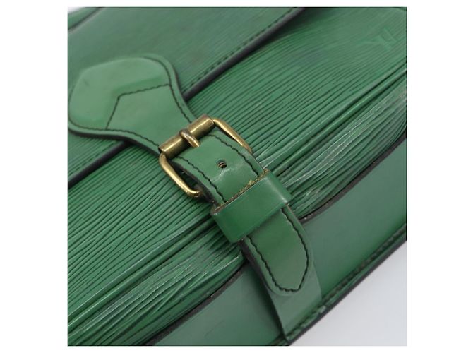 Borsa a tracolla LOUIS VUITTON Epi Cartouchiere MM Verde M52244 LV Auth 198910 - vista 19
