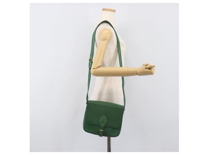 Borsa a tracolla LOUIS VUITTON Epi Cartouchiere MM Verde M52244 LV Auth 198910 - vista 25