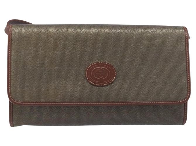 Borsa a tracolla GUCCI Canvas Khaki Gold 004 084 0289 Auth BA15104 D'oro Cachi - vista 13