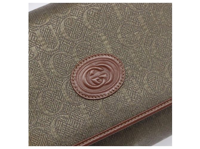 Borsa a tracolla GUCCI Canvas Khaki Gold 004 084 0289 Auth BA15104 D'oro Cachi - vista 18