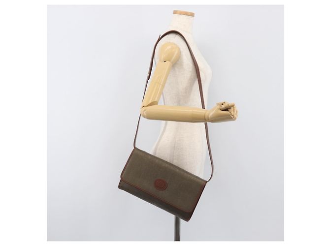 Borsa a tracolla GUCCI Canvas Khaki Gold 004 084 0289 Auth BA15104 D'oro Cachi - vista 24