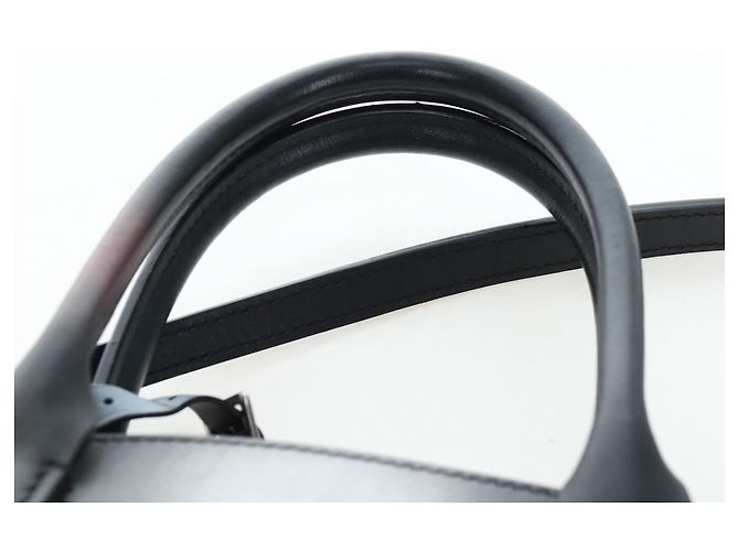 Borsa a mano LOUIS VUITTON City Steamer MM in pelle nera e argento LV Auth 195902SM Nero - vista 15