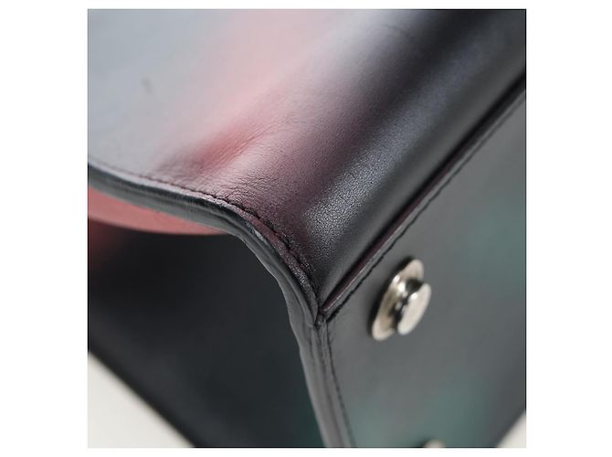 Borsa a mano LOUIS VUITTON City Steamer MM in pelle nera e argento LV Auth 195902SM Nero - vista 18