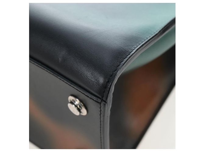 Borsa a mano LOUIS VUITTON City Steamer MM in pelle nera e argento LV Auth 195902SM Nero - vista 19