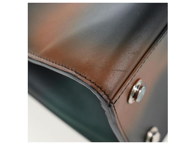 Borsa a mano LOUIS VUITTON City Steamer MM in pelle nera e argento LV Auth 195902SM Nero - vista 20