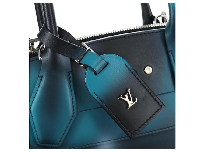 Borsa a mano LOUIS VUITTON City Steamer MM in pelle nera e argento LV Auth 195902SM Nero - vista 22