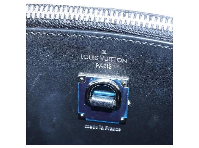 Borsa a mano LOUIS VUITTON City Steamer MM in pelle nera e argento LV Auth 195902SM Nero - vista 24