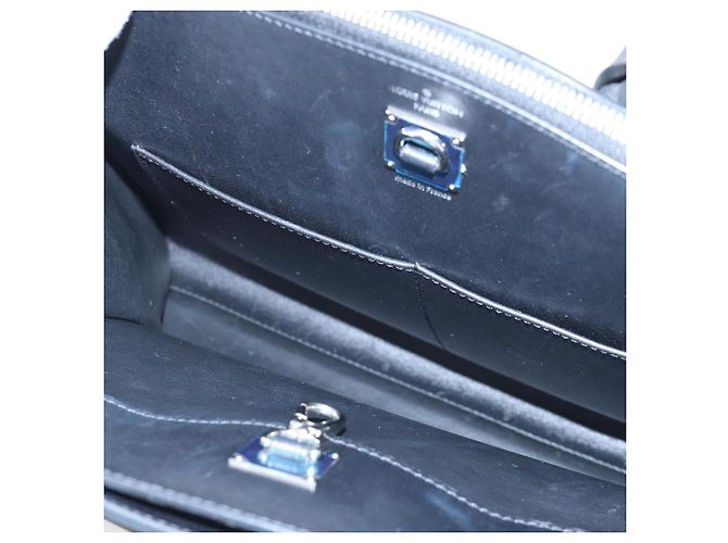 Borsa a mano LOUIS VUITTON City Steamer MM in pelle nera e argento LV Auth 195902SM Nero - vista 25