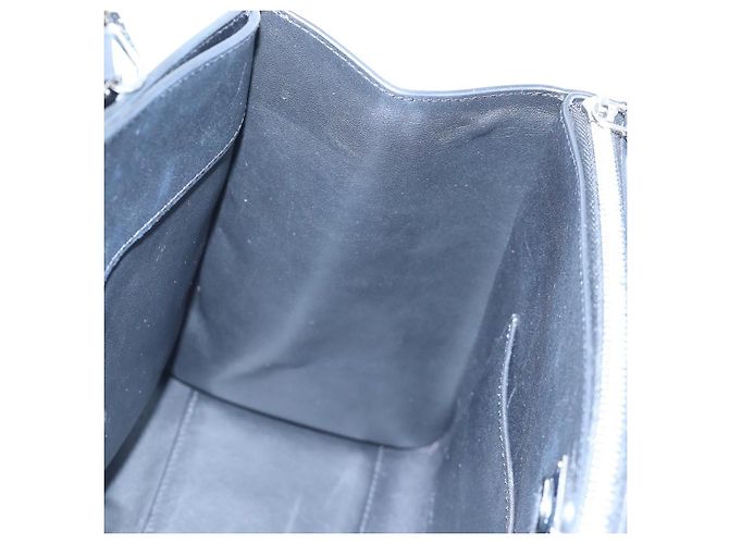 Borsa a mano LOUIS VUITTON City Steamer MM in pelle nera e argento LV Auth 195902SM Nero - vista 26