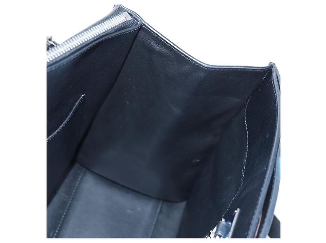 Borsa a mano LOUIS VUITTON City Steamer MM in pelle nera e argento LV Auth 195902SM Nero - vista 27