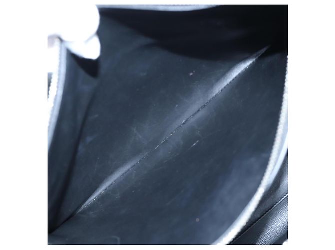 Borsa a mano LOUIS VUITTON City Steamer MM in pelle nera e argento LV Auth 195902SM Nero - vista 30