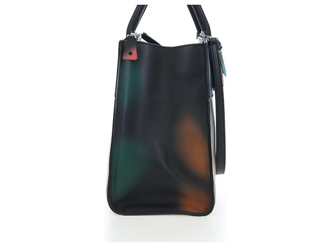 Borsa a mano LOUIS VUITTON City Steamer MM in pelle nera e argento LV Auth 195902SM Nero - vista 5
