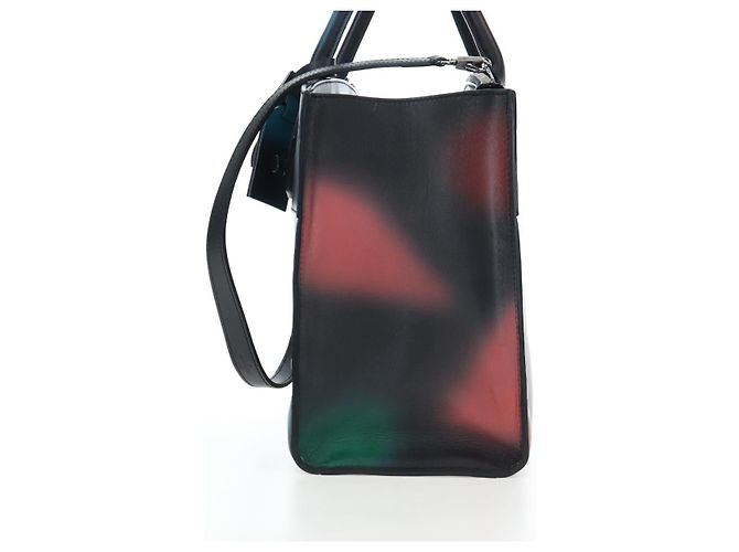 Borsa a mano LOUIS VUITTON City Steamer MM in pelle nera e argento LV Auth 195902SM Nero - vista 6