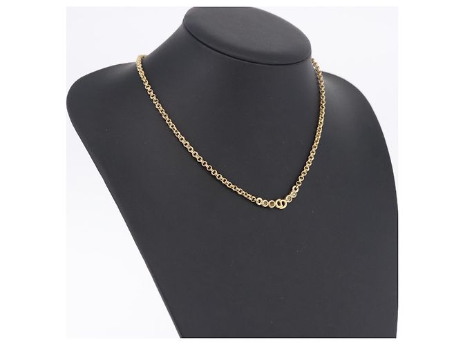 Collana Christian Dior Metallo Tono Oro Auth 197923 - vista 12