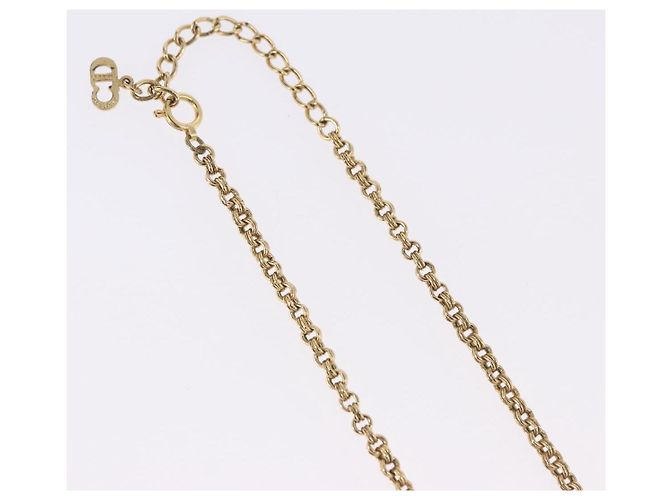 Collana Christian Dior Metallo Tono Oro Auth 197923 - vista 6